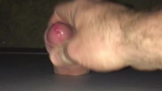 Almost Caught Fucking the glory hole of our picnic table that was stored in the shed