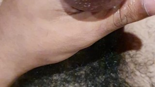 Masturbating using Pre Cum as Lube