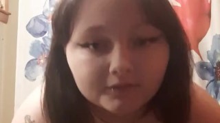 18 yr old goth girl strip teases in her bikini