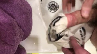 at a party, I found panties in the wash and masturbate, but did not finis
