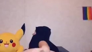 AshKitty twerk with tail butt plug