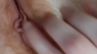 Sexy redhead smoking while masturbating 