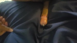 Big black dick busting a nut
