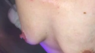 Husbands POV of MILF soaped up then rinsing off in the shower.