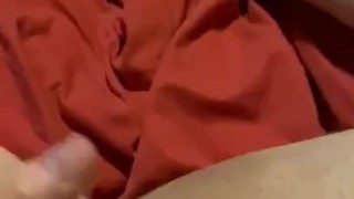 British boy plays with g-spot massager with loud moaning 