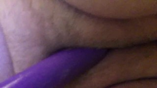 Chubby Girl Fucking herself with a Vibrator and Cumming