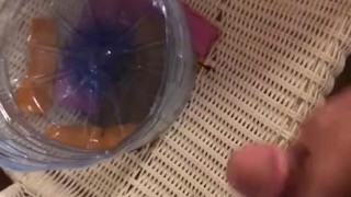 Jerking off and pissing