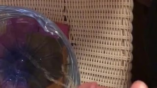 Jerking off and pissing
