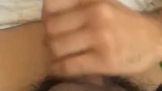 Jerking male cock POV