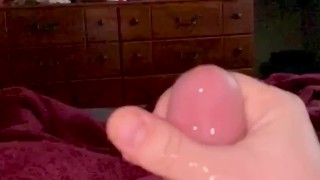 Husband jerking off to my pictures- HUGE slo-mo cumshot