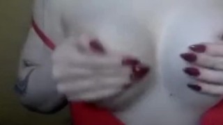 Teenage Virgin Plays With Her Tits