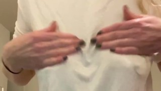 Milf Bedtime Tit Play