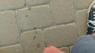 Fat Daddy Dick Walking Around With My Cock Hanging Out In my Vans and Short