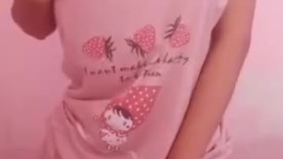 asian teen showing off her body and playing with her pussy