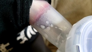 Nipple being sucked dry