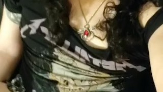 Stroking my cock in my lil skirt