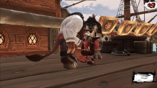 Two monster bulls were fucked by a poor girl on a ship | world warcraft