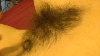  CURLY Mega HAIRY Pussy Pink Clit Clitoris Finger Penetration Giggle