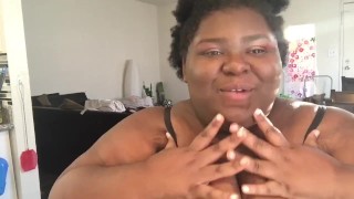 EBONY BBW EATS SOUL FOOD | with sound 