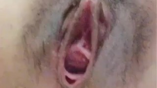 Pussy tunnel opening after 12 hours plug training 