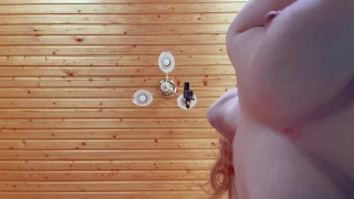 EXERCISE YOGA WITH ME! ASMR Curvy Big Tits Pale Ginger Redhead Hairy Pussy