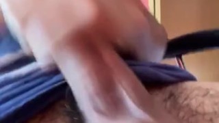 Solo jerk off with huge load 