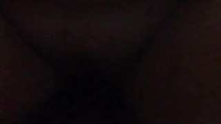 Chubby girl rides black dildo with big tits bouncing 