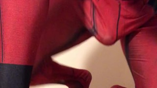 WANKING in my New DEADPOOL Outfit ** Rock HARD COCK & Super HORNY **