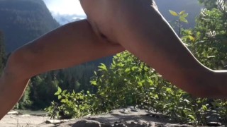 Gorgeous Young babe Public beach nude yoga