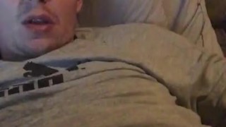 Stroking my fat cock