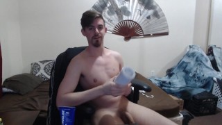 SLUT SHOWS OFF NEW FLESHLIGHT FOR MISTRESS, CUMMING W/ DIRTY TALK!