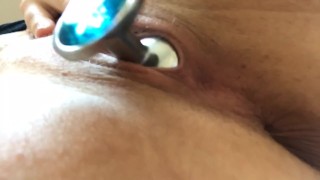 Milf Attempts To Self Fuck With Butt Plug
