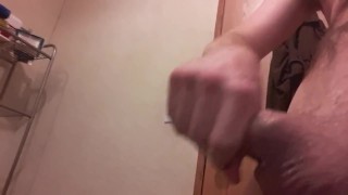 Jacking off before anyone come home and cumming hard