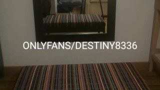 Big booty ebony twerking in hotel room showing off her pussy an soles