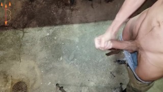Cum on concrete! BTM.