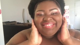 EBONY BBW SLURPS ON FROZEN TREAT | with sound