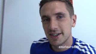 Total Exhibitionist Sebastian Takes 9 inches Thick and Shoots Big Cum Load