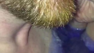 POV Cum In Mouth BJ while in Hot Tub leads to Snowballing Cum Swap/kissing