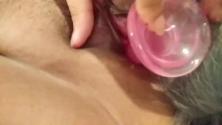 Fox tail and pink dildo