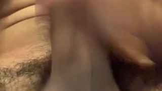 Solo thick cock jerk off