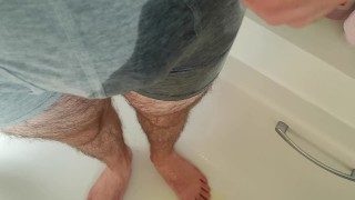 Jay wetting his boxers