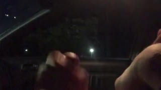 Chubby teen almost gets fought jerking off in a parking lot