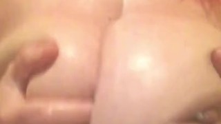 rubbing lotion on tits