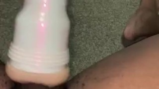 Big black dick vs Lana Rhoades Fleshlight 