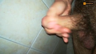 Uncut dick jerked off twice cums without hands, as asked for by a fan