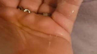 My wife pissing on my hand