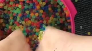 Messy squishy foot play