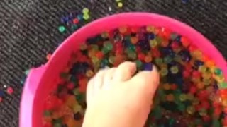 Messy squishy foot play