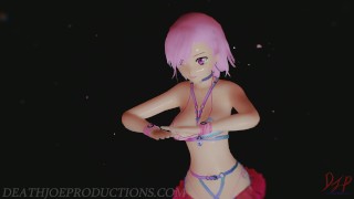 MMD SFW Pink Misaka - Donut Hole 1085