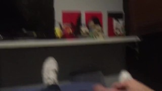 Straight man plays around after cuming 